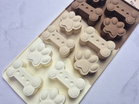 Moldes silicona huesitos y huellas